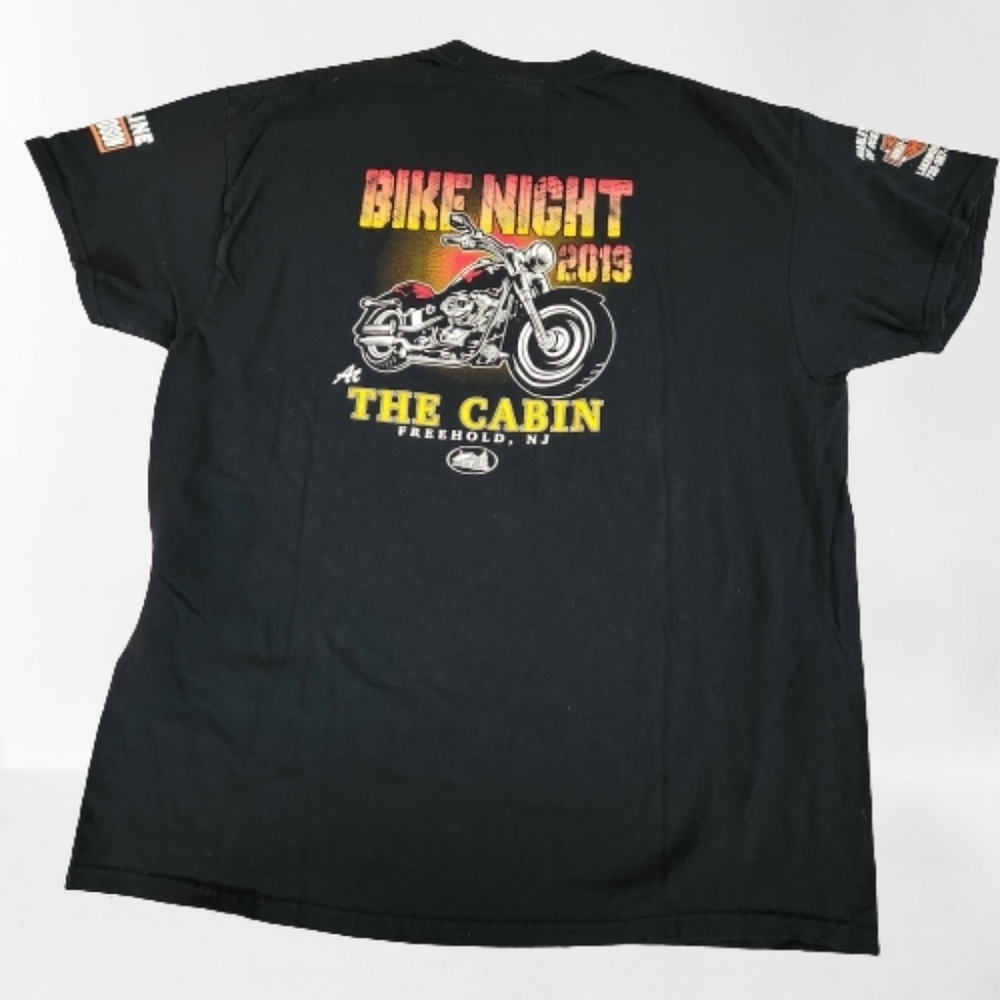 Bike Night at The Cabin 2013 Harley Davidson Freehold, NJ T Shirt Sz XLarge